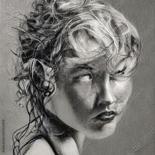 black and white portrait of a person