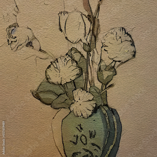 still life with flowers