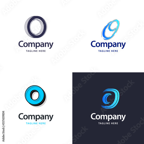Letter O Big Logo Pack Design. Creative Modern logos design for your business. Vector Brand name illustration