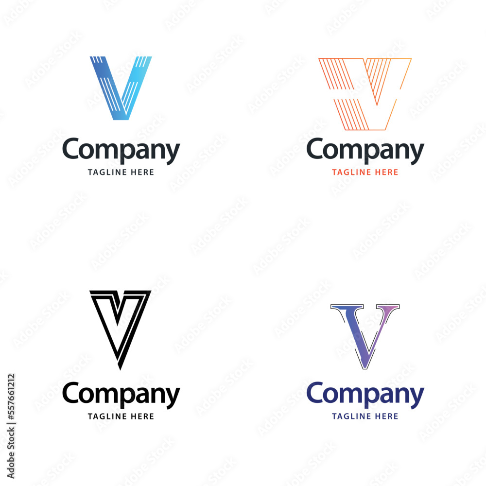 Letter V Big Logo Pack Design. Creative Modern logos design for your business. Vector Brand name illustration Letter V Big Logo Pack Design. Creative Modern logos design for your business. Vector Brand name illustration