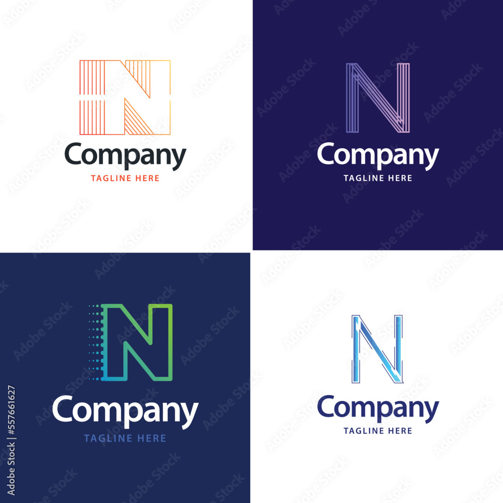 Letter N Big Logo Pack Design. Creative Modern logos design for your business. Vector Brand name illustration Letter N Big Logo Pack Design. Creative Modern logos design for your business. Vector Brand name illustration