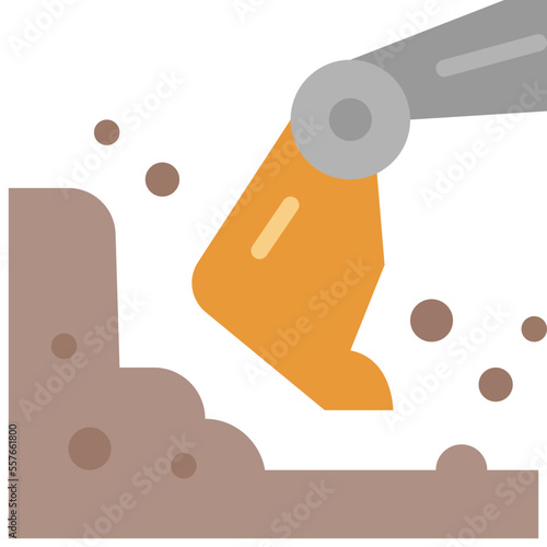 land grading flat icon
