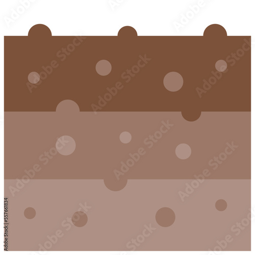 soil layer flat icon