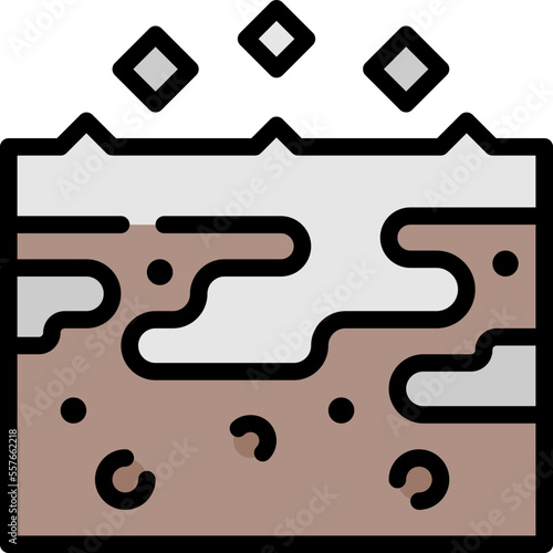 soil salinity filled outline icon photo