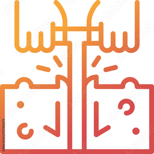 soil testing gradient line icon