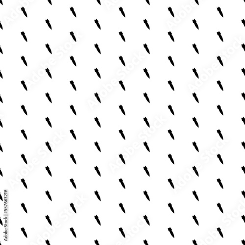 Square seamless background pattern from geometric shapes. The pattern is evenly filled with big black falling rocket symbols. Vector illustration on white background