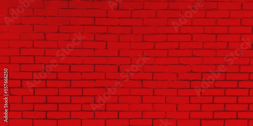red seamless color brick wall background. brick wall texture background material of industry building construction