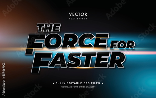 Vector Editable Text Effect in Faster Movie Style