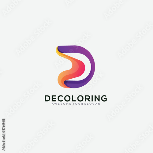 letter d design icon logo template