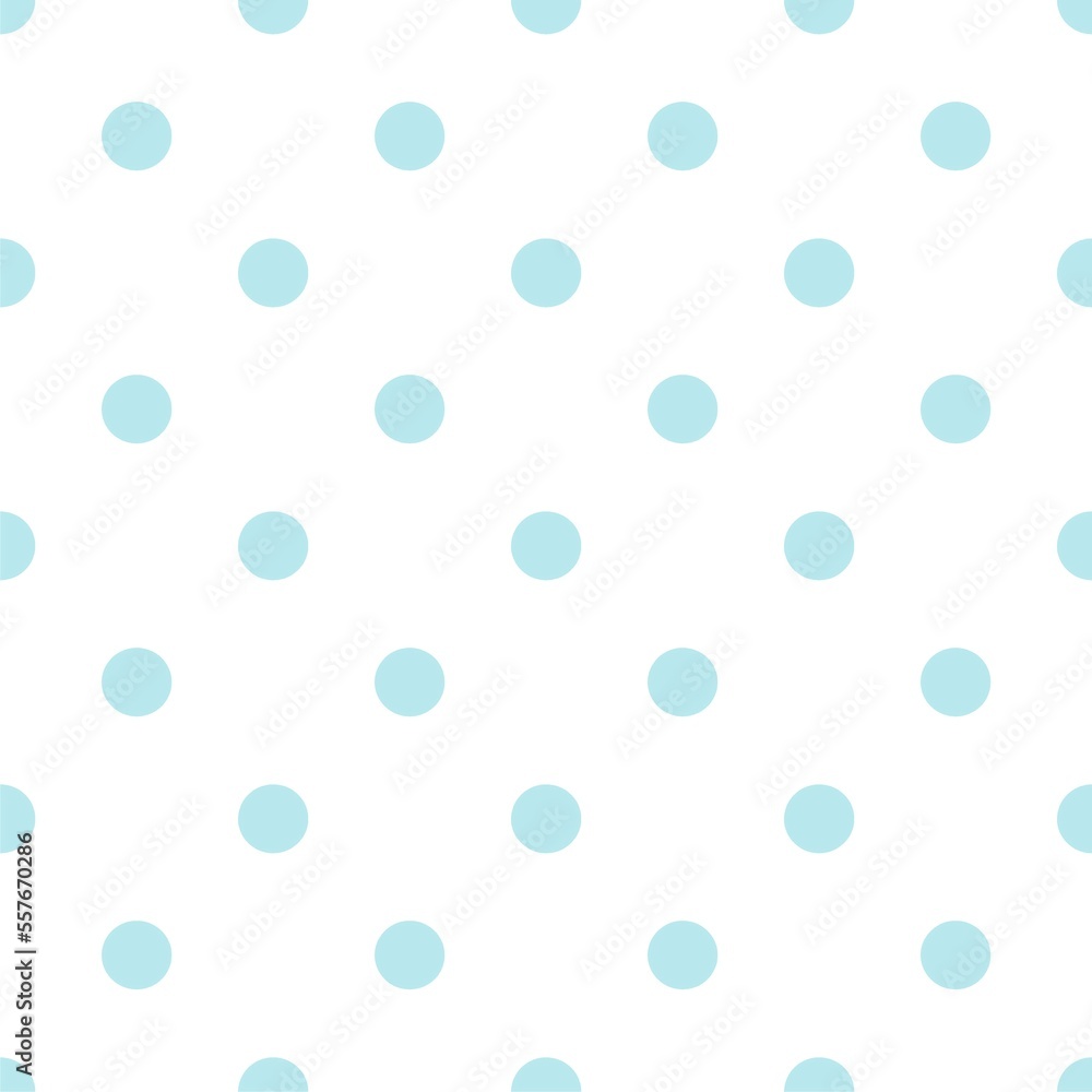 Polka dot seamless pattern, blue and white, can be used in decorative designs. fashion clothes Bedding sets, curtains, tablecloths, notebooks, gift wrapping paper