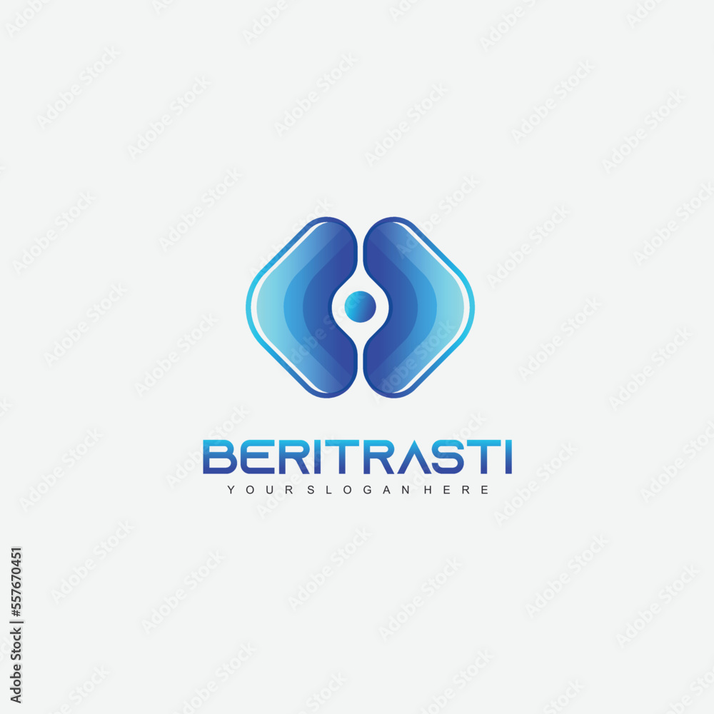 flower with b initial design logo gradient symbol flower with b initial design logo gradient symbol