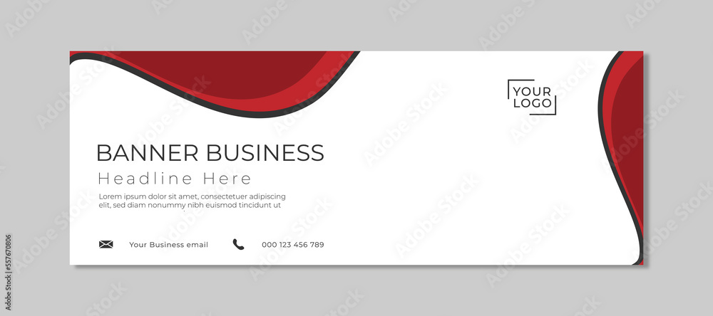 Fototapeta premium wave advertising business banner layout template design