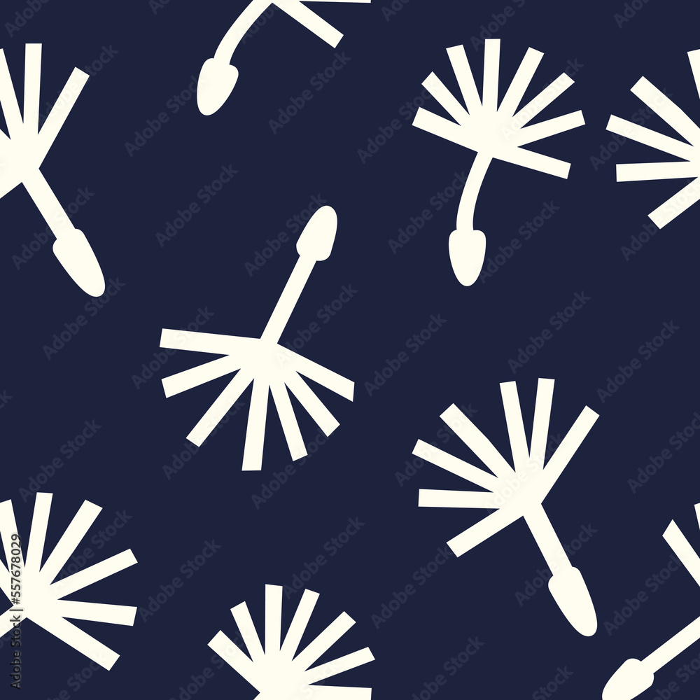 Seamless pattern expressing dandelion spore in a modern monochrome, recommended for wrapping paper, textile pattern, and wallpaper Seamless pattern expressing dandelion spore in a modern monochrome, recommended for wrapping paper, textile pattern, and wallpaper