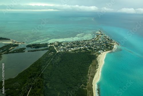 An aerial view of Nixon's Harbour in South Bimini, Bahamas photo