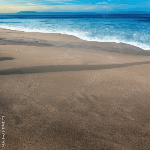 Empty sand beach - generative ai