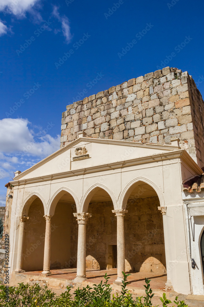 Obraz premium Old house in the Alcazaba of historic city Merida, Spain