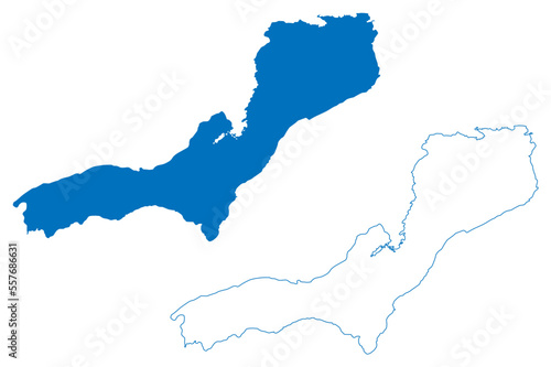 Lake Kitangiri (Africa, United Republic of Tanzania) map vector illustration, scribble sketch map