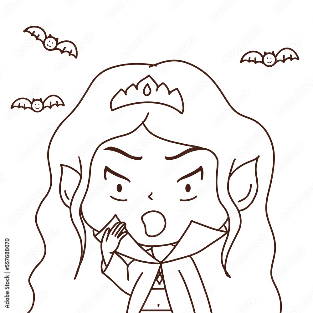 It was the image of a young vampire. She had terrifyingly pale skin.