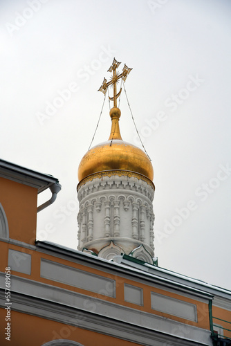 Obraz na płótnie Moscow Kremlin architecture, popular landmark. Ivan Great Bell tower. w salonie