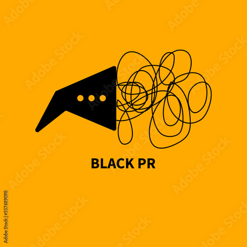 Black pr, flat speaker icon