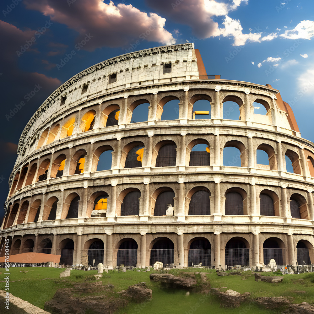 Historical sites Rome Italy photoshop manipulation 