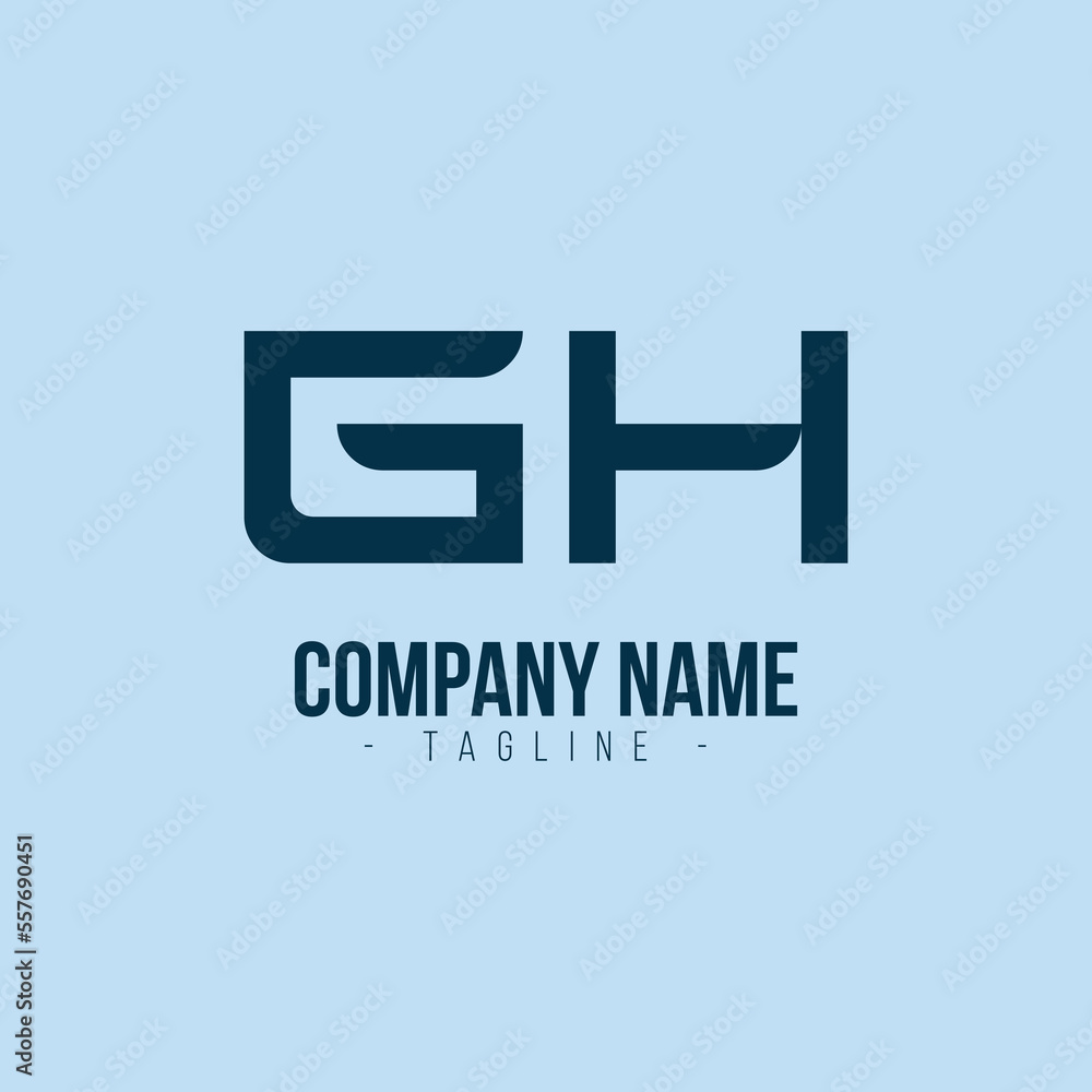 Fototapeta premium Letter GH logo for business