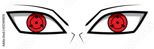 Sharingan eyes icon, vector illustration