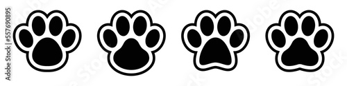 Paw Foot Animal. Animal footprint icon, vector Illustration