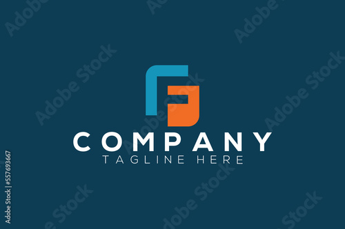 Modern letter F logo design template. Business technology and technology logo design.