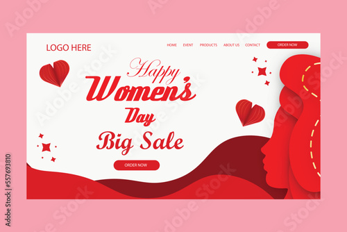 Happy women's day landing page