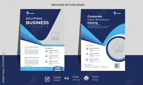 Corporate business flyer brochure design template