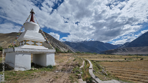 A tibetan stupa in Nyamo village , Ladakh