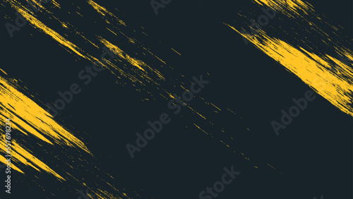Abstract Yellow Black Scratch Grunge Texture Background
