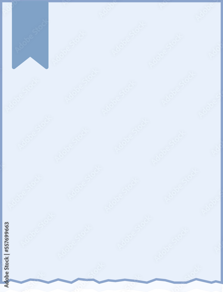 cute pastel blue paper planner, journal memo decoration