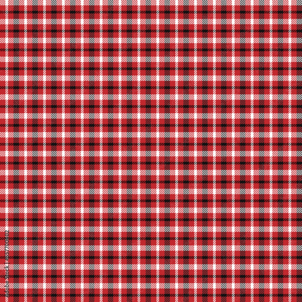 Fototapeta premium Minimal Red Minimal Plaid textured Seamless Pattern