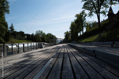 wooden bridge in the park