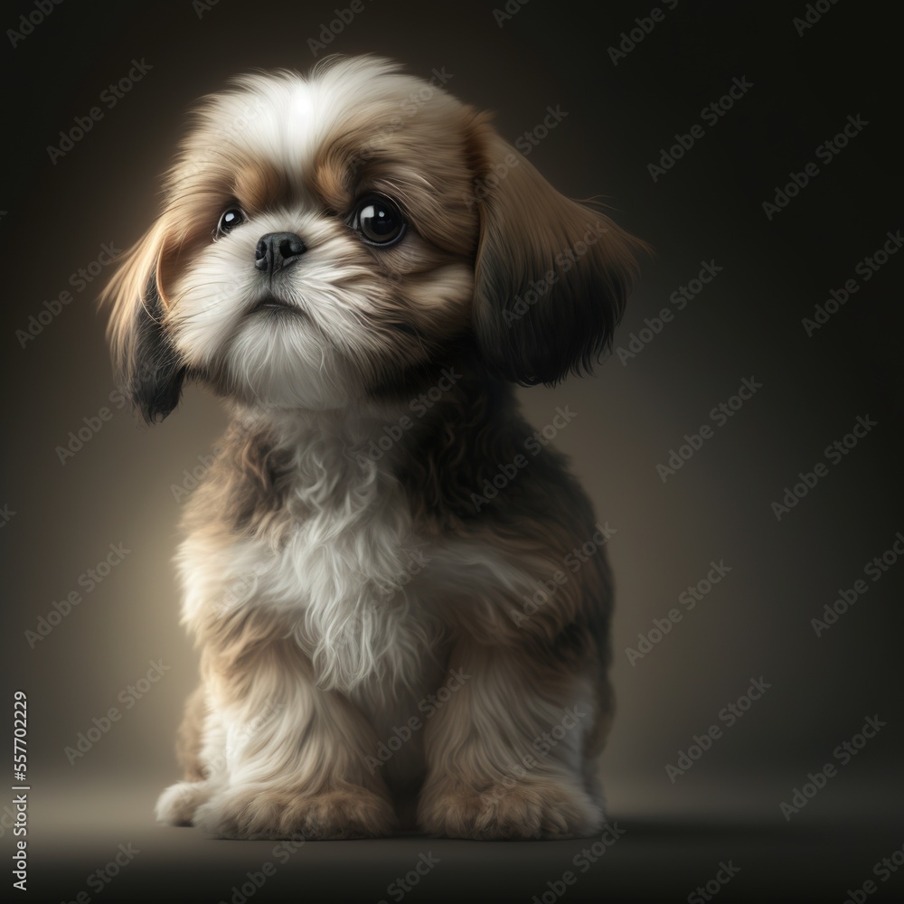 Cute Dogs Card Background Wallpaper Texture Overlay Art For Print Print on demand	
