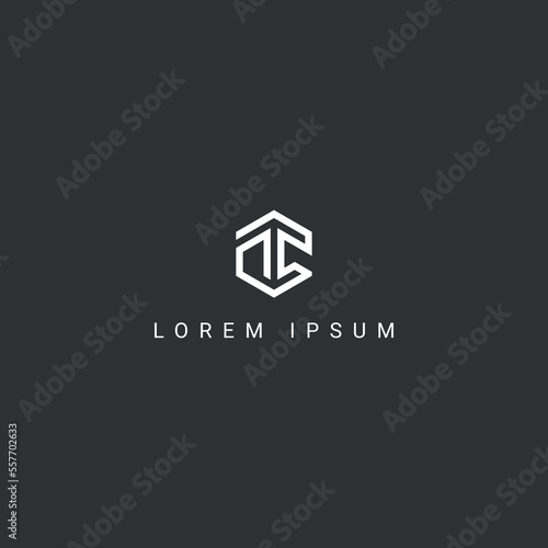 Alphabet letter CT or TC icon logo vector.