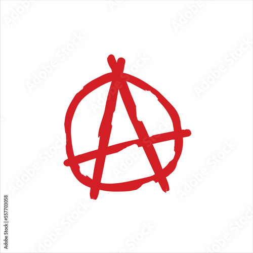 Anarchy. Letter A in the circle. Symbol of chaos and rebellion