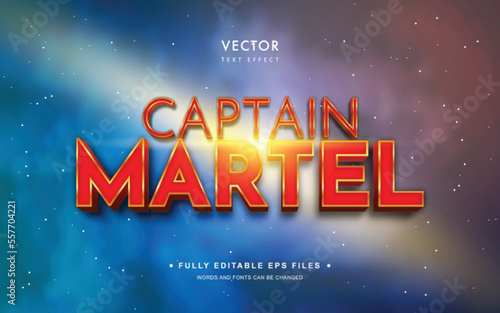 Plakat Vector Editable Text Effect in Captain Movie Style