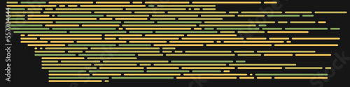 Code on screen vector illustration, flat cartoon coding lines simulation