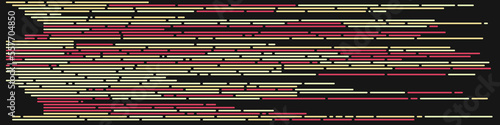 Code on screen vector illustration, flat cartoon coding lines simulation