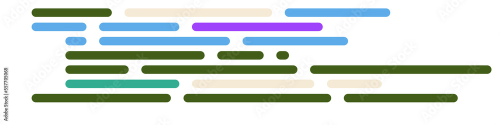 Code on screen vector illustration, flat cartoon coding lines simulation Code on screen vector illustration, flat cartoon coding lines simulation