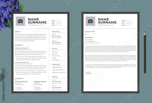 Resume Template / CV Template and Cover Letter