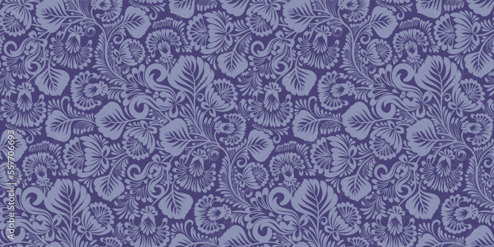 Elegant seamless floral pattern with curve elements Elegant seamless floral pattern with curve elements