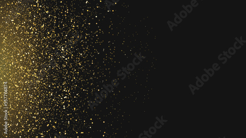 Wallpaper Mural Golden glitter particles on dark background. Golden shining confetti sprinkles effect. Festive design for christmas, new year or holiday. Vector illustration Torontodigital.ca