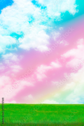 草原と空イラスト