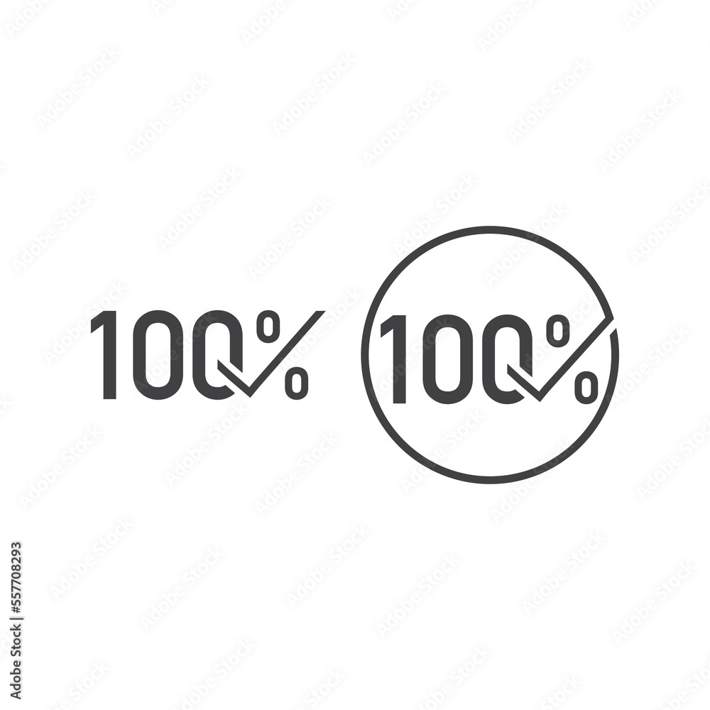 100% approved label. Vector icon template 100% approved label. Vector icon template