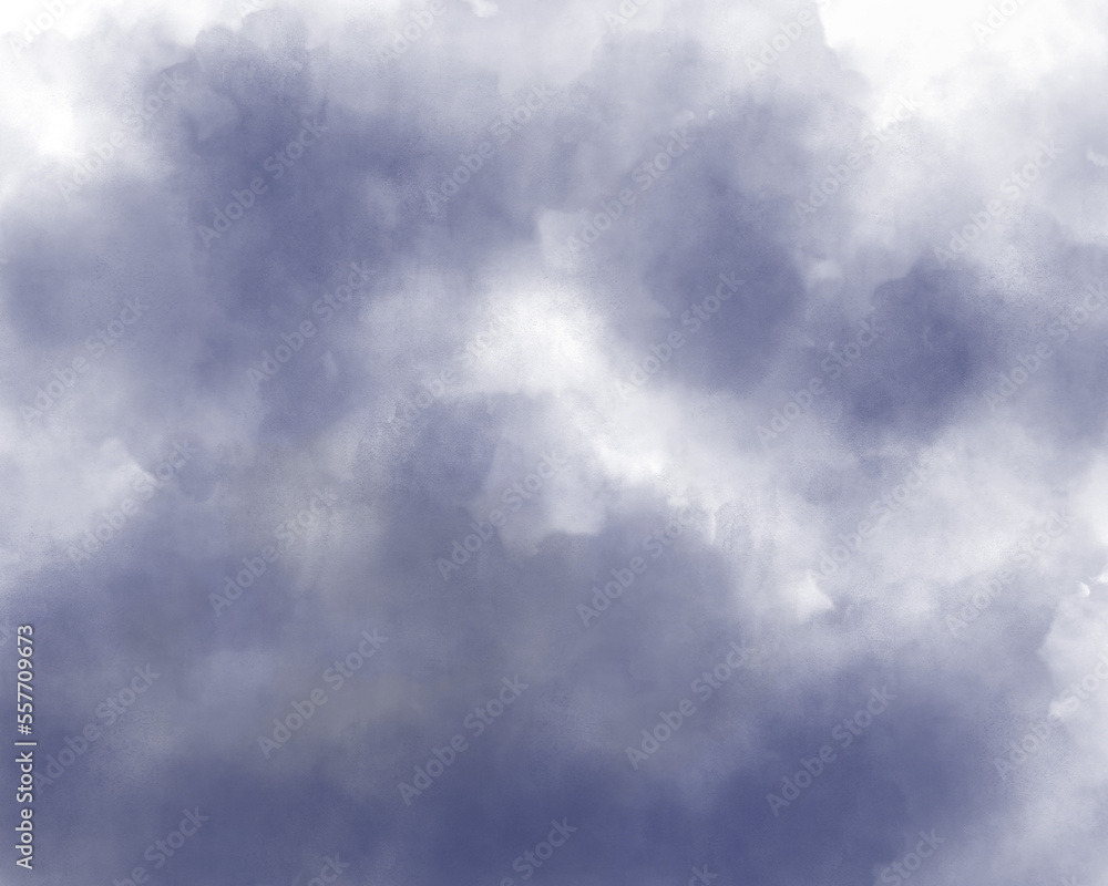 雲の水彩風イラスト　背景