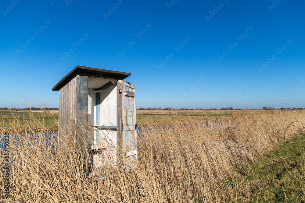 outdoor toilet in the fields